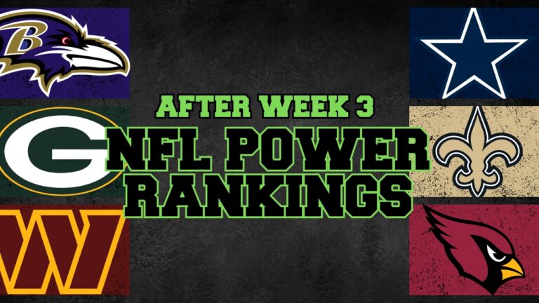 NFL AFTER WEEK 3 POWER RANKING